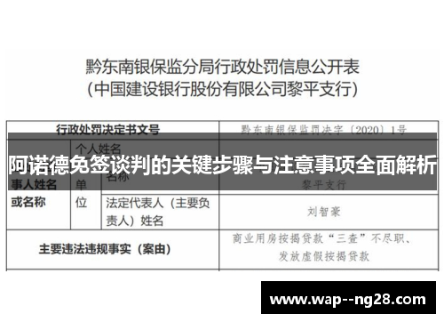 阿诺德免签谈判的关键步骤与注意事项全面解析